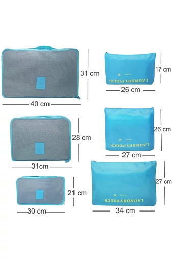  Torba do przechowywania ubrań idealna do podróży (6 szt.)