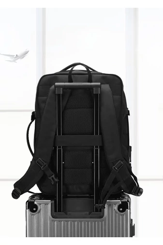 Plecak Bonluo szary w stylu walizki, wielofunkcyjny, z możliwością rozszerzenia, wymiary Wizzair 40*30*20 cm