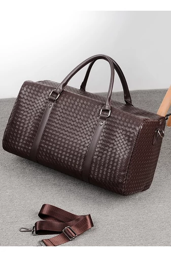  Torba podróżna Bonluo Premium Quality Brown Eco-Leather Ryanair/Wizzair, rozmiar (25*40*20 cm)