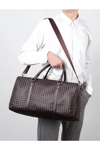  Torba podróżna Bonluo Premium Quality Brown Eco-Leather Ryanair/Wizzair, rozmiar (25*40*20 cm)