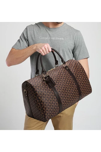  Torba podróżna Bonluo Brown z wzorem, wysokiej jakości, duży rozmiar (28*53*26 cm)