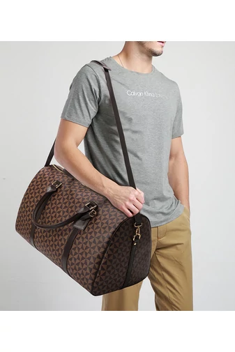  Torba podróżna Bonluo Brown z wzorem, wysokiej jakości, duży rozmiar (28*53*26 cm)