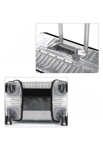  Bonluo Przezroczysty gumowany pokrowiec ochronny na walizkę, rozmiar M