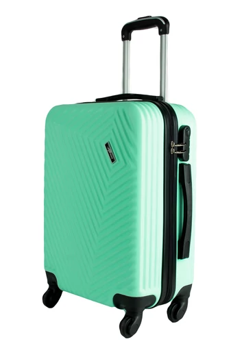  Jasnozielona walizka, duży rozmiar (65x43x24 cm), sztywne ścianki