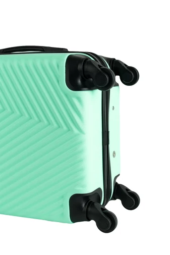  Jasnozielona walizka, duży rozmiar (65x43x24 cm), sztywne ścianki