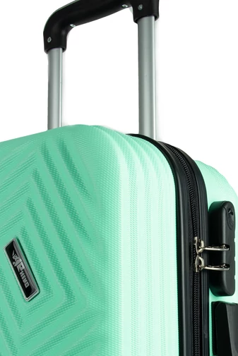  Jasnozielona walizka, duży rozmiar (65x43x24 cm), sztywne ścianki