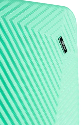  Jasnozielona walizka, duży rozmiar (65x43x24 cm), sztywne ścianki