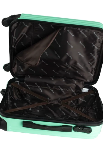  Jasnozielona walizka, duży rozmiar (65x43x24 cm), sztywne ścianki