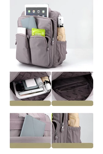  Wielofunkcyjny plecak Bonluo w kolorze jasnofioletowym z wieloma kieszeniami, rozmiar Wizzair (40*30*20 cm)