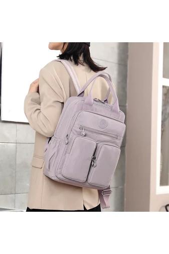  Wielofunkcyjny plecak Bonluo w kolorze jasnofioletowym z wieloma kieszeniami, rozmiar Wizzair (40*30*20 cm)