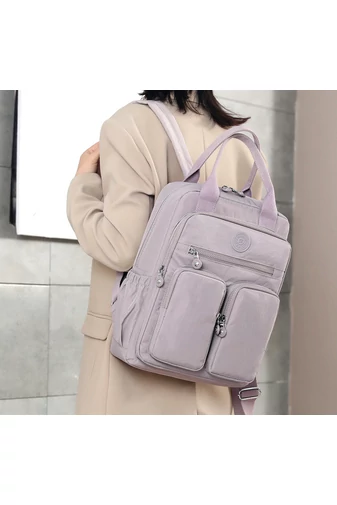  Wielofunkcyjny plecak Bonluo w kolorze jasnofioletowym z wieloma kieszeniami, rozmiar Wizzair (40*30*20 cm)