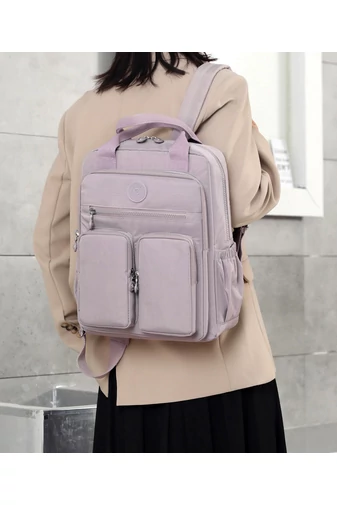  Wielofunkcyjny plecak Bonluo w kolorze jasnofioletowym z wieloma kieszeniami, rozmiar Wizzair (40*30*20 cm)