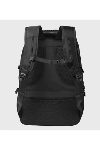  Czarny plecak turystyczny Bonluo z solidnego materiału z rozszerzalną przestrzenią (46x30x20 cm)