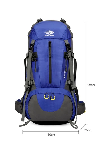  Wodoodporny plecak turystyczny Bonluo Neon Green z przegrodą na buty i wodoodporną osłoną (36-55 l)