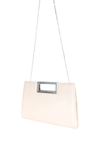  BONLUO Elegancka torebka ze skóry ekologicznej w kolorze nude (31x21x4 cm)