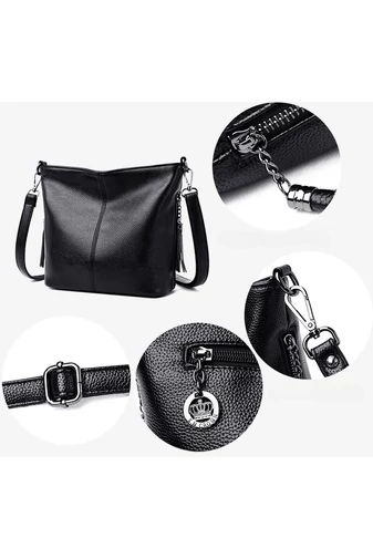  Torebka damska Bonluo fioletowa na ramię z ekologicznej skóry 20×21×10 cm