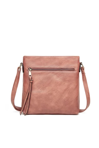  Zestaw torebek Bonluo Pink Vintage Faux Leather na ramię/przez ramię/do ręki (3 szt.)