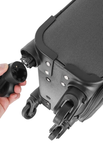 Wózek podróżny Leonardo Da Vinci Cherry, rozmiar Wizzair Ryanair (40x30x20 cm), z odpinanymi kołami