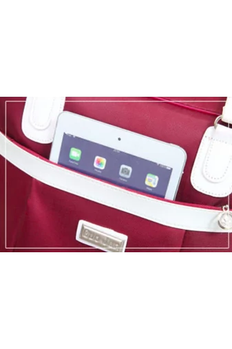 Torba na zakupy Bonluo w stylu wiśniowym, rozmiar 47*40*23 cm