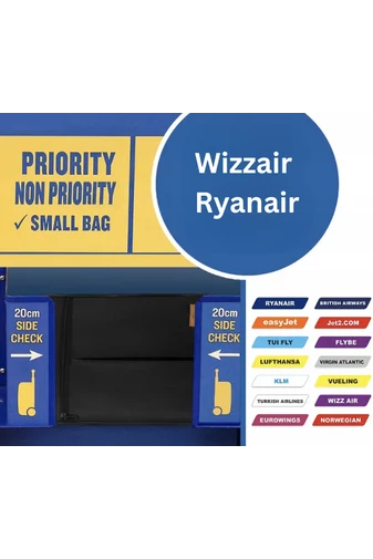 Plecak Bonluo czarny wodoodporny Wizz Air Ryanair 40×30×20 cm
