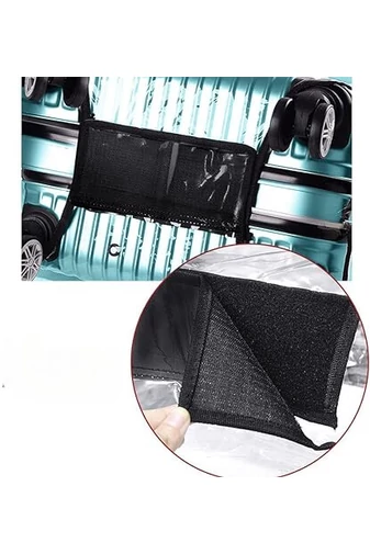  Bonluo Przezroczysty gumowany pokrowiec ochronny na walizkę, rozmiar M