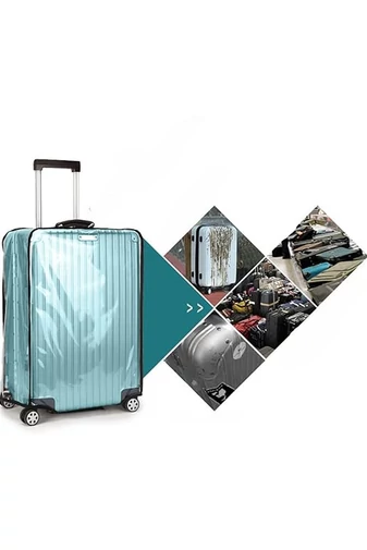  Bonluo Przezroczysty gumowany pokrowiec ochronny na walizkę, rozmiar M