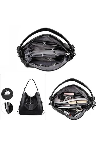  Zestaw torebek Bonluo ze skóry ekologicznej na ramię/przez ramię/do ręki (3 szt.)