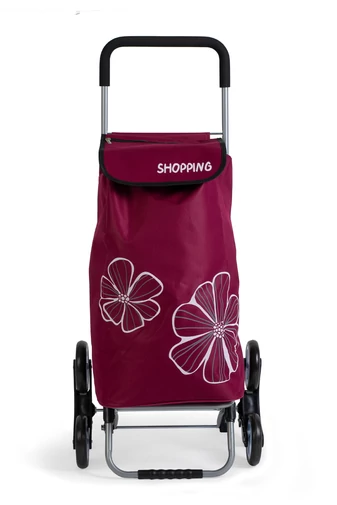  Wózek sklepowy z motywem wiśniowym, składany, z 6 kółkami, wymiary 120*45*35 cm