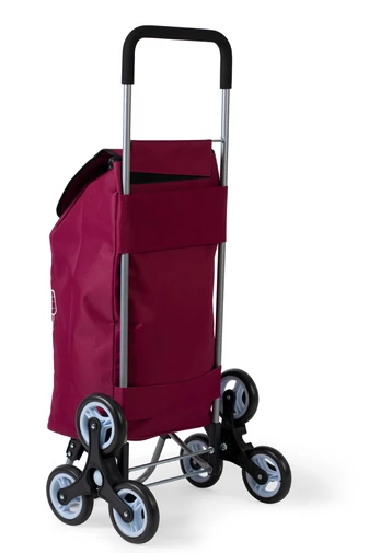  Wózek sklepowy z motywem wiśniowym, składany, z 6 kółkami, wymiary 120*45*35 cm