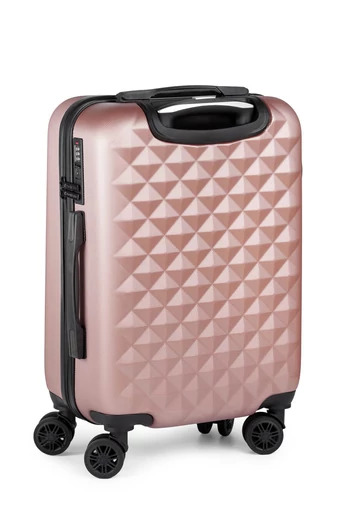 Walizka kabinowa Bonluo rosegold, twarda, Wizz Air 55*35*22 cm, zdejmowane kółka