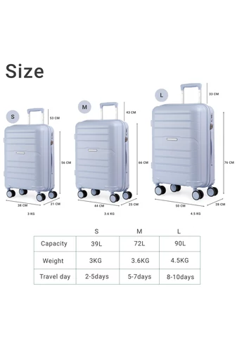  Duży wózek Ormi Ricegold z polipropylenu najwyższej jakości, wyjątkowo odporny na wstrząsy, rozmiar 76*50*28 cm