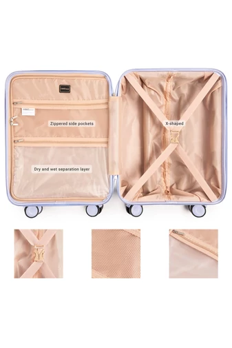  Duży wózek Ormi Jasnofioletowy, polipropylen najwyższej jakości, niezwykle odporny na wstrząsy, rozmiar 76*50*28 cm