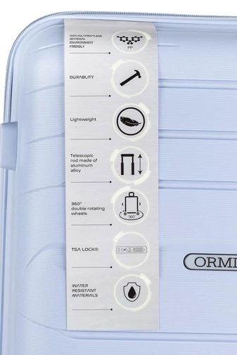  Duży wózek Ormi Ricegold z polipropylenu najwyższej jakości, wyjątkowo odporny na wstrząsy, rozmiar 76*50*28 cm