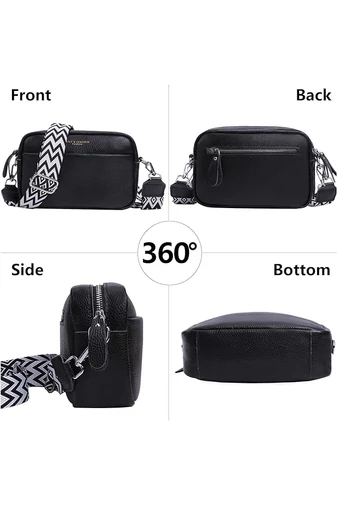  Torebka listonoszka Bonluo Dark Beige z prawdziwej skóry, mała (15*20*7 cm)