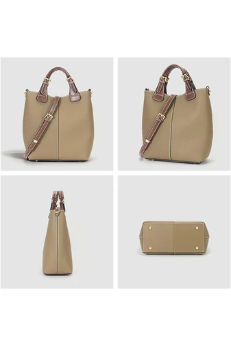  Torebka Bonluo w kolorze białym, wykonana z prawdziwej skóry, rozmiar (29*27*13 cm)