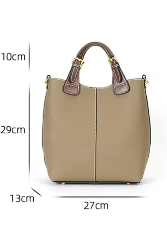  Torebka Bonluo w kolorze białym, wykonana z prawdziwej skóry, rozmiar (29*27*13 cm)