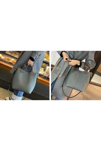 Torebka Bonluo Green wykonana z prawdziwej skóry, rozmiar (29*27*13 cm)