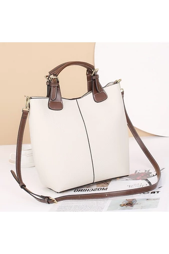  Torebka Bonluo w kolorze białym, wykonana z prawdziwej skóry, rozmiar (29*27*13 cm)