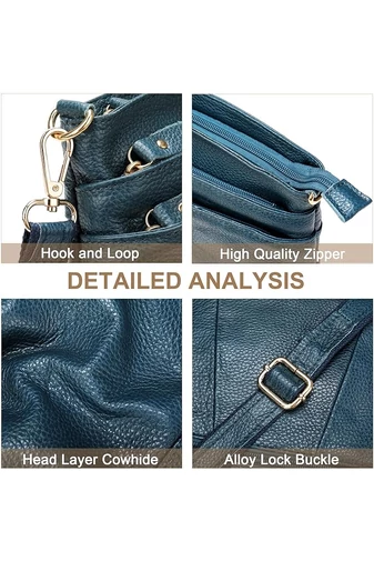  Bonluo Czarna skórzana torba na ramię 21*19,5*9,5 cm