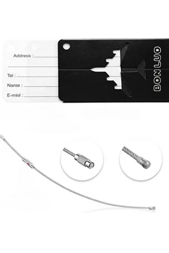  Bonluo Przywieszka bagażowa z motywem samolotu w kolorze różowym