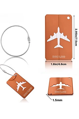  Bonluo Przywieszka bagażowa z motywem samolotu w kolorze różowym