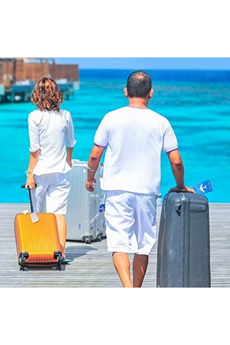  Bonluo Przywieszka bagażowa z motywem samolotu w kolorze różowym