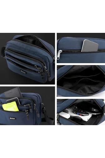  Zielona męska torba na ramię Bonluo z wodoodpornego materiału. Rozmiar (18*24*11 cm)