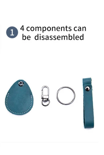  Brelok do kluczy Bonluo Blue z prawdziwej skóry (5,5*4,5 cm)