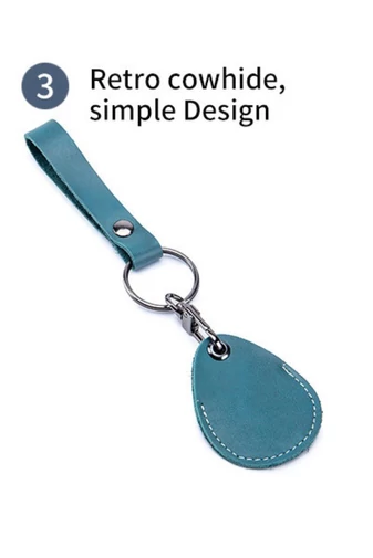  Brelok do kluczy Bonluo Blue z prawdziwej skóry (5,5*4,5 cm)