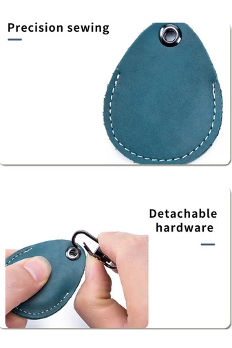  Brelok do kluczy Bonluo Blue z prawdziwej skóry (5,5*4,5 cm)