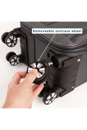  Duży wózek z odpinanymi kołami Leonardo Davinci fioletowy z miękkimi, rozsuwanymi ściankami 72*47*26 cm