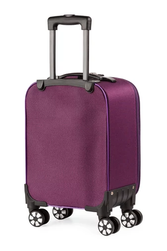 Walizka kabinowa 40*30*20 Wizz Air Ryanair Leonardo Davinci fioletowa, miękka, rozszerzalna