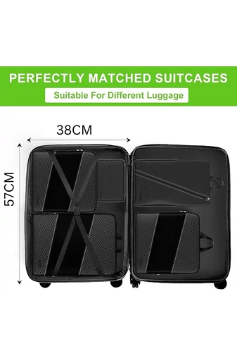  Zestaw organizerów na ubrania Bonluo w kolorze czarnym, wysokiej jakości (6 szt.)