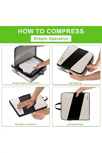  Zestaw organizerów na ubrania Bonluo Beige High Quality (6 szt.)